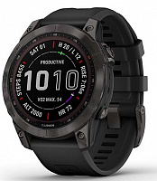 Fenix 7 Sapphire Solar титановый серый DLC с черным ремешком